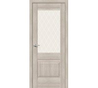Межкомнатная дверь Прима-3 Cappuccino Veralinga / White Сrystal