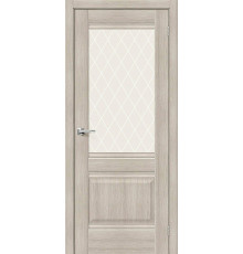 Межкомнатная дверь Прима-3 Cappuccino Veralinga / White Сrystal