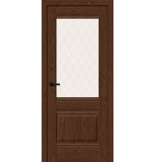 Межкомнатная дверь Прима-3 Brown Dreamline / White Сrystal