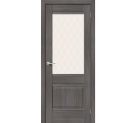 Межкомнатная дверь Прима-3 Grey Veralinga / White Сrystal
