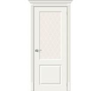Межкомнатная дверь Скинни-13 Whitey / White Сrystal