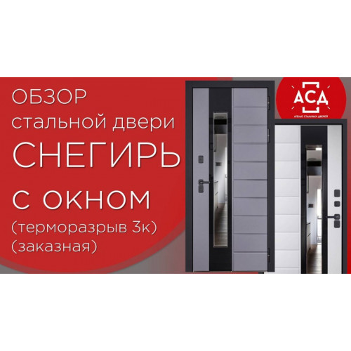 Стальная дверь "Снегирь" с окном (терморазрыв 3к). Заказная модель. Видеообзор