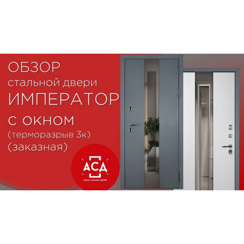 Стальная дверь "Император" с окном (терморазрыв 3к). Видеообзор заказной модели