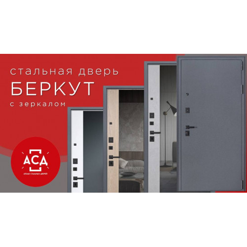 Стальная дверь "Беркут" с зеркалом