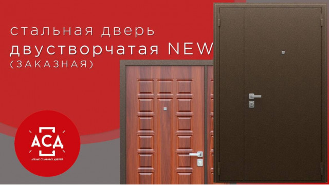Двустворчатая NEW - заказная стальная дверь